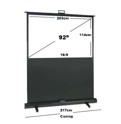 Pull-Up Projection Screens – 84″, 92″, 100″