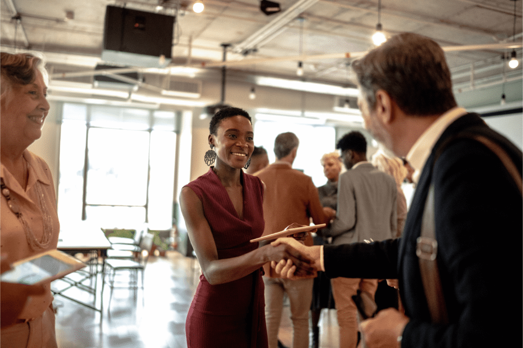 networking and greeting